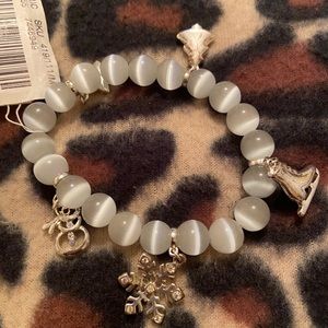 Snow charm bracelet